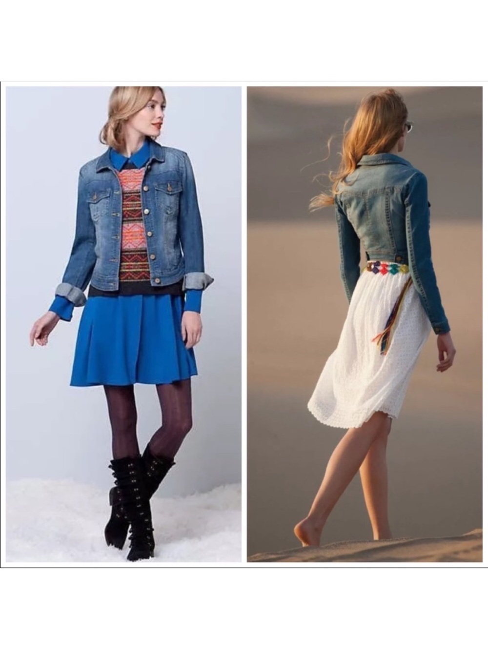 Anthropologie Daughters Of The Liberation Cropped Denim Jean Jacket Size XS